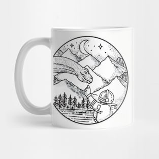 Astronaut and dinosaur Mug